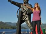 Monumento aos navegadores, em Prince Rupert, na British columbia, oeste do Canadá